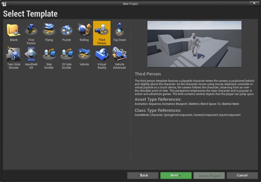 Desarrollo de videojuegos con Unreal 2 Plantillas de Unreal