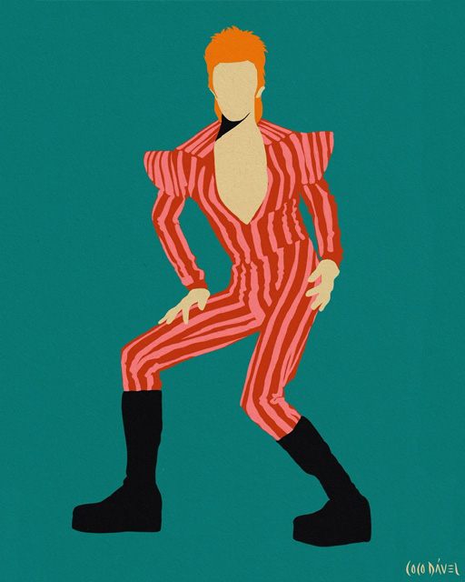 Coco Dávez: "Todo lo que he aprendido en los últimos años ha sido a base de prueba y error" 1 David Bowie, de la colección 'Faceless' de Coco Dávez